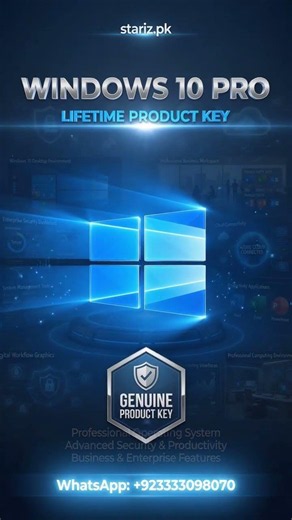 Windows 10 Pro – Lifetime Product Key Genuine Activation License