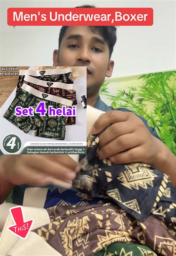 Summer Retro Ethnic Style Men's Boxer Shorts