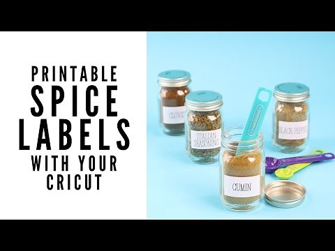 Printable Spice Labels with Your Cricut