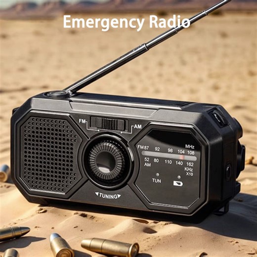 Portable Solar Hand Crank Dynamo Weather Radio,Emergency Radio,AM/FM Radio,Rechargeable Flashlight Power Bank,USB Phone Charger | Lazada PH