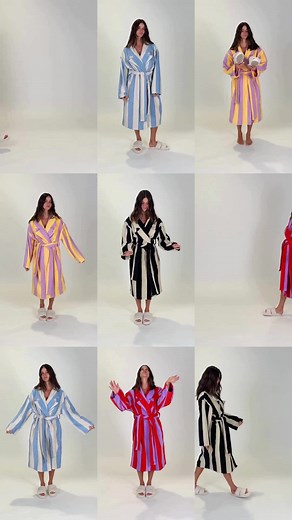 New Iconic Striped Robes in Four Stunning Colors