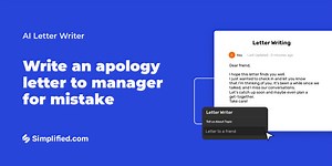 Generate apology letter to manager for mistake
