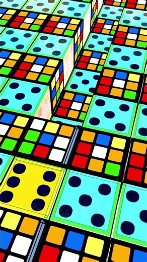 Endless Rubik loop 🧩 5 #3danimation #infiniteloop