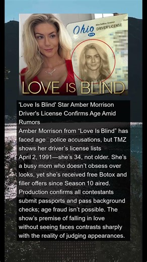 'Love Is Blind' Amber Morrison Driver's License Shows Actual Age | #news #shorts