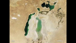 Watch the Aral Sea Disappear in these Time-Lapsed Satellite Images