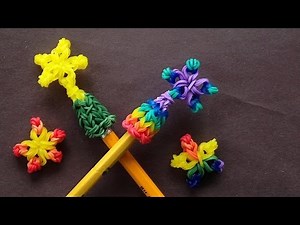Rainbow Loom Star Pencil Topper (Loom Bands)
