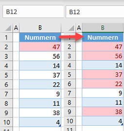 Bedingte Formatierungen auf Mehrere Zeilen in Excel & Google Sheets Anwenden