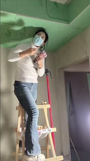 Gypsum board ceiling installation#tools #diy #beautifultools