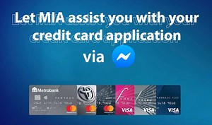 4.1K views · 56 reactions | Apply for a Metrobank credit card anytime, anywhere! Chat with Mia of Metrobank Card on FB Messenger at m.me/MiaOfMetrobankCard and get real-time assistance on your credit card application! | Metrobank Card | Facebook