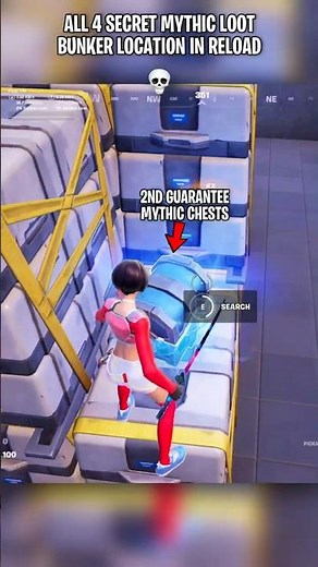ALL SECRET MYTHIC LOOT BUNKER LOCATIONS in Fortnite Reload 💀 #fortnite #fortniteclips