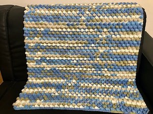 Popcorn stitch crochet blanket @AlextitiaTutoCrochet