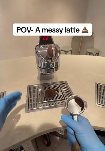 Messy Latte Art: A Barista's Coffee Fail