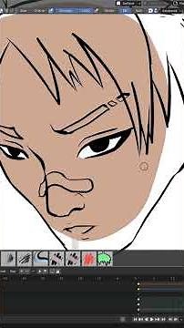 First time trying Blender Grease Pencil... 💀 #2danimation
