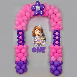 541K views · 25K reactions | Sofia Theme Birthday Balloon Arch Decoration at home | MASS Art and Craft | Facebook
