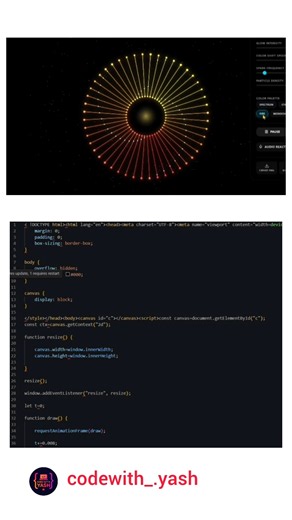 Build This Futuristic AI Circle Animation with HTML CSS JavaScript ⚡ #shorts #shortsfeed