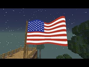 Minecraft: How to Build an American Flag