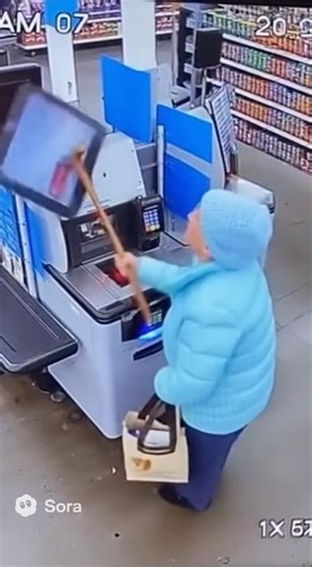 Granny vs. Walmart Self-Checkout 😱💥