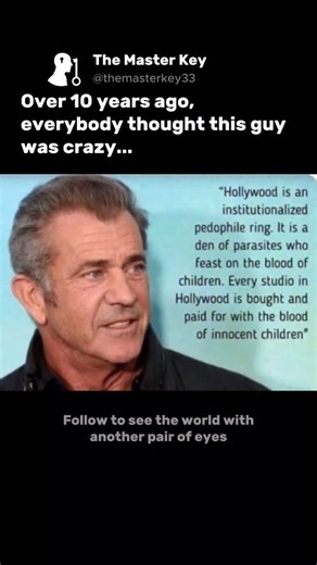 The Master Key on Instagram: "History always vindicates the ones who were brave enough to speak first. A decade ago, the world was told that Hollywood was a den of parasites feasting on the blood of children. Those who spoke out were silenced, labeled, and cast aside. Today, as the veil continues to lift, we have to ask: who was actually "crazy"? The war for humanity's soul starts with reclaiming the truth about the systems we support. Stay awake. Protect the innocent. #TheShift #HollywoodGate #