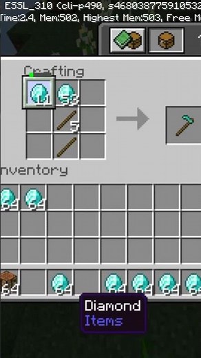 How To Make Diamond Pickaxe In Minecraft