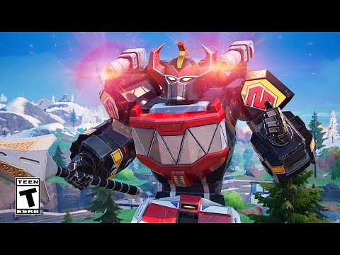 Megazord Gameplay in Fortnite & Rita's Monster Boss Fight
