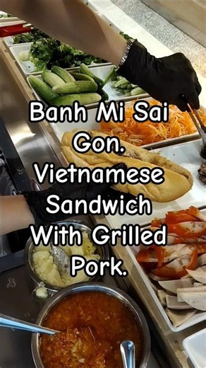 Banh Mi Thit Nuong. aka. Vietnamese Sandwich with grilled pork. #viral #shorts #food #foodie #asmr
