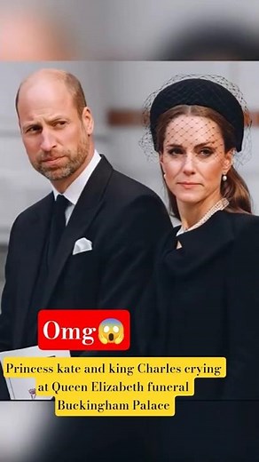 Princess Kate & king Charles crying at Queen Elizabeth funeral Buckingham #shorts #katemiddleton
