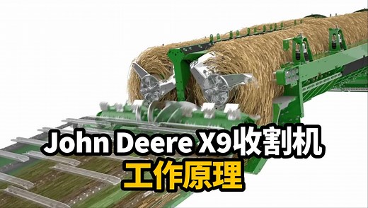 【3D动画】约翰迪尔X9联合收割机工作原理