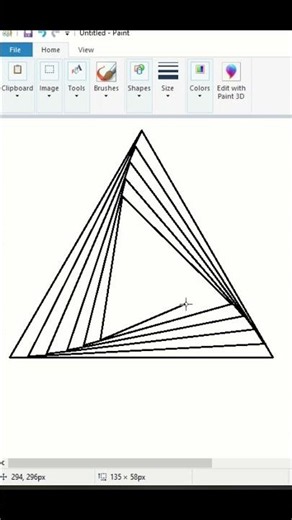 The MS Paint Secret for Impossible Triangles 🤯 #MSPaintDrawing #OpticalIllusion #Shorts