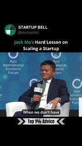 Jack Ma learned that money doesn’t always solve problems, it can create new ones. After fundraising, he hired top executives from Fortune 500 companies, only to realize their strategies didn’t fit his startup’s reality. His lesson? Don’t overbuild before you're ready. A small company needs the right engine, not the biggest one. About Jack Ma: Jack Ma is the co-founder of Alibaba Group, which he grew into one of the world’s largest e-commerce and technology companies. He achieved success by ident