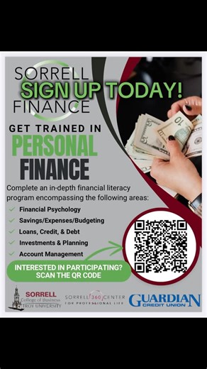 Sorrell 360 Center on Instagram: "WHAT A BLAST! 💥 The Sorrell360 Finance Spring 2026 Bingo Kickoff Event was the perfect way to start the semester. Students enjoyed bingo, cash prizes, and a brief overview of what the program holds. A huge thank you to everyone who helped make this event possible, and an even bigger thank you to the students who came out and made it such a fun afternoon! Missed it? There is still time to sign up-join us today!"