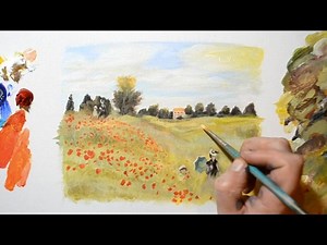 Painting Monet's Poppy Field - Best Lesson For Beginners