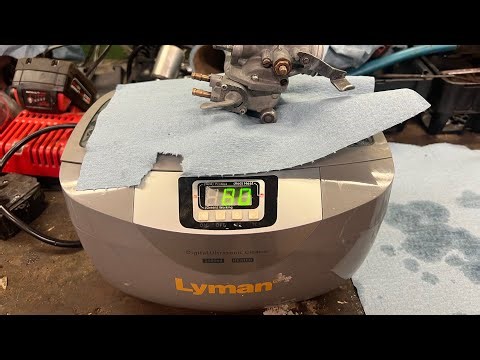 Lyman ultrasonic cleaner cleaning small engine carb Great results!!! #foryou #amazon #amazing