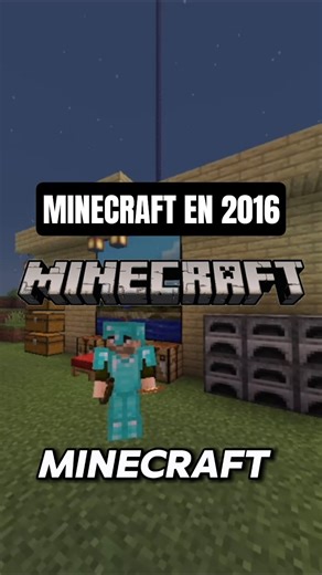 ASI ERA MINECRAFT EN 2016 #shorts #minecraft #2016 #fyp #nostalgia