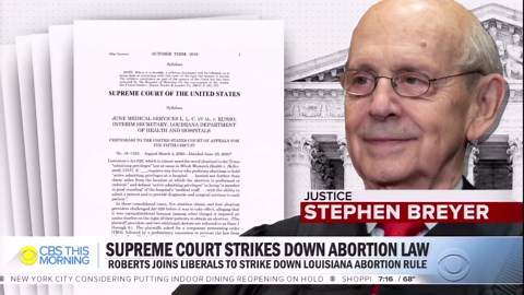 Chief Justice John Roberts sides with liberal justices in Louisiana abortion case