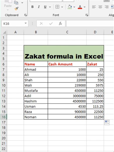 Calculate Zakat Efficiently Using MS Excel