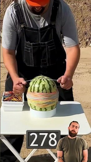 How Many Rubber Bands to EXPLODE a Watermelon?! 🍉💥😳