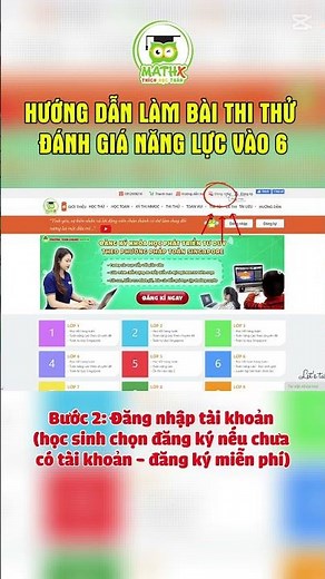 Hướng dẫn tham gia thi đánh giá năng lực môn Toán vào lớp 6 miễn phí trên mathx.vn