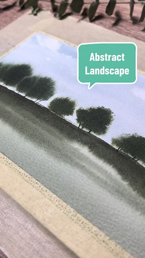 Simple Abstract Watercolor Landscape Tutorial
