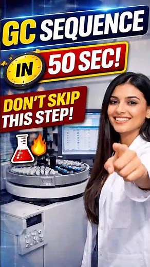 GC Sequence in 50 Seconds | Agilent ChemStation 🔥#gaschromatography #qualitycontrol