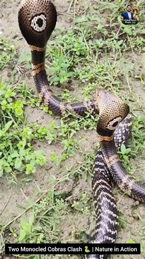 Two Monocled Cobras Clash 🐍 | Nature in Action #wildliferescue #snake #wildlife #animals #cobra