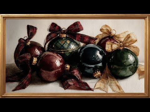 Ralph Lauren–Inspired Christmas Ornaments 🎄 Cozy Holiday Smart TV Art | Classic Winter Decor