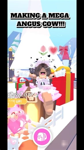 Making my MEGA NEON angus cow!! #huntrix #kpop #golden #adoptme #christmas #winter