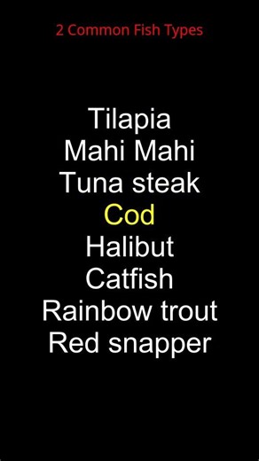 30_2_Common_Fish_Types #vocabs