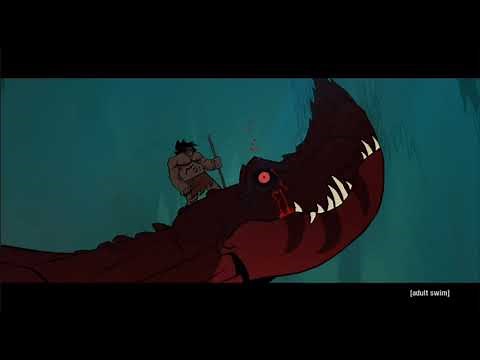 Genndy Tartakovsky's Primal | Spear and Fang vs Alpha Horned Tyrannosaurus Rex .