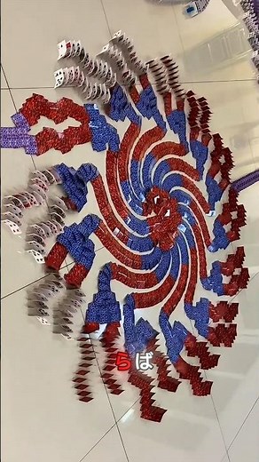 The ultimate domino effect made with playing cards 🤩!! #shorts