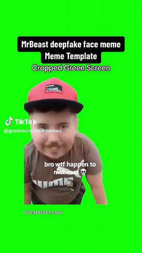 MrBeast deepfake face meme Green Screen Meme Template - Cropped Green Screen of a MrBeast deepfake of a kid with MrBeast’s face while wearing a red cap #mrbeast #greenscreen #mrbeastdeepfake #greenscreenmemetemplate #memetemplate #comedy #foryoupage #fyp #mrbeastmeme #mrbeastmemes #mrbeastchallenge #mrbeastdeepfakefromohio #memetemplates #dankmemes #memesbrasil