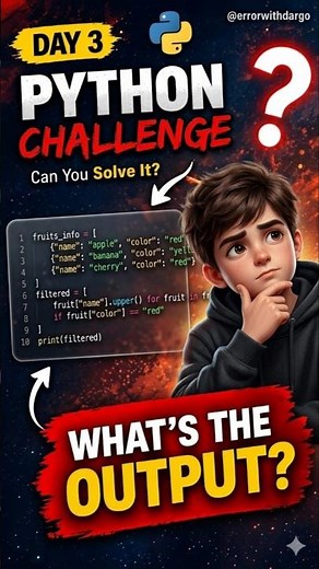 🚀 Python Challenge || Welcome to Day 3 of 100 Days of Python on errorwithdargo