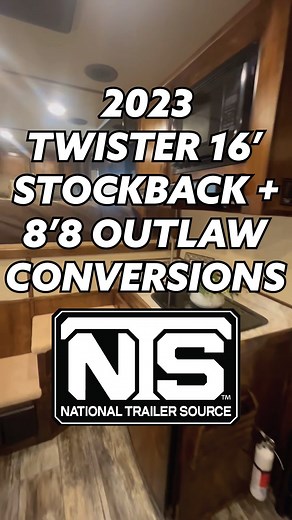 There's still time to swing by our Atkins, AR location to check out this 2023 Twister 16' Stockback with 8'8 Outlaw Conversions! For more information, give Brandon or Kellye a call at 501-381-5127 or click the link below to watch the full video! 2023 Twister 16' Livestock Gooseneck Trailer with 8'8 Outlaw Conversions $95,193 an ADDITIONAL $5K ANYWAY in May & June | Stock #35517 | Atkins, AR Full Video: https://youtu.be/ePyY9zL0OqY | National Trailer Source