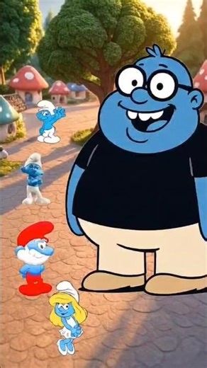 Bumbo in Smurfs Village! 💙🍄 Battle with Gargamel #smurfs #papasmurf #subscribe