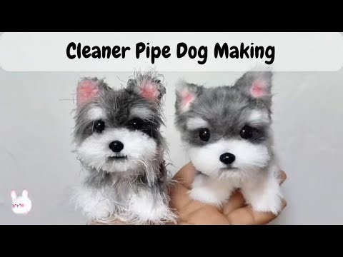 FuzzyTwist Easy pipe cleaner craft, fuzzy dog full tutorial cleaner pipes #pipecleanerart